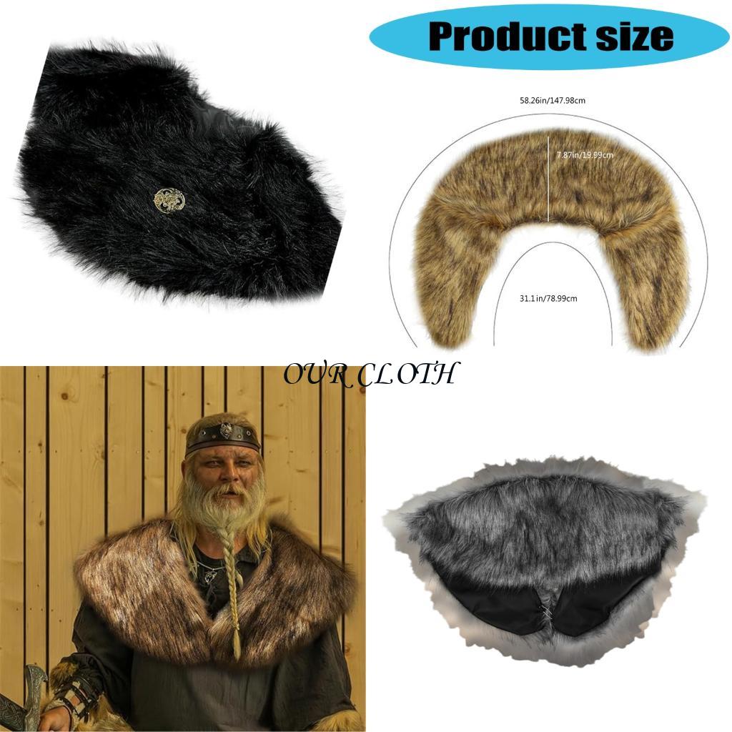 Medieval Men'S Accessories - pieles chal Caballero medieval manto manto