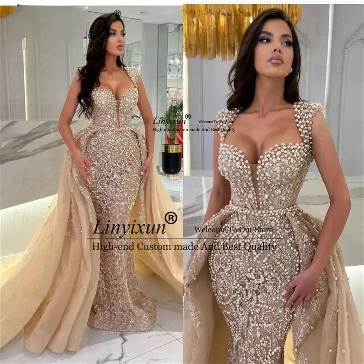 Men'S Accessories Dubai - Vestido de noche elegante desmontable con