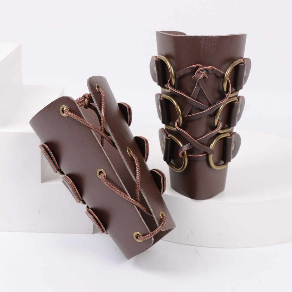 Medieval Men'S Accessories - Guantes largos de cuero para tiro