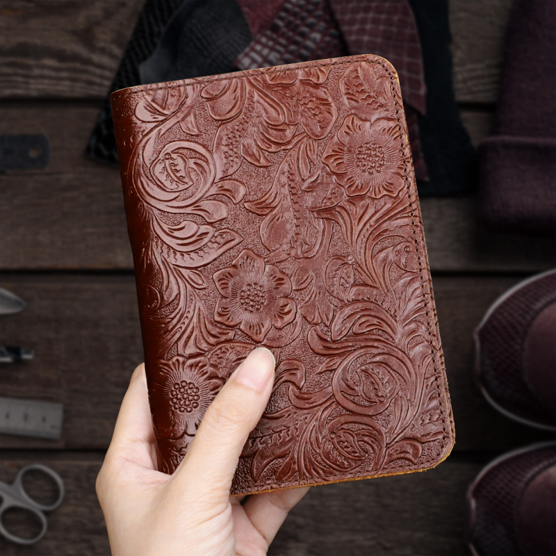 Men'S Accessories Holder - Porta pasaporte de cuero genuino, funda