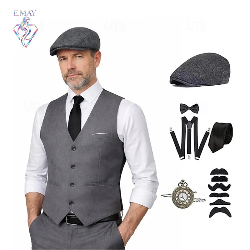 Medieval Men'S Accessories - Traje de gángster estilo Gatsby de
