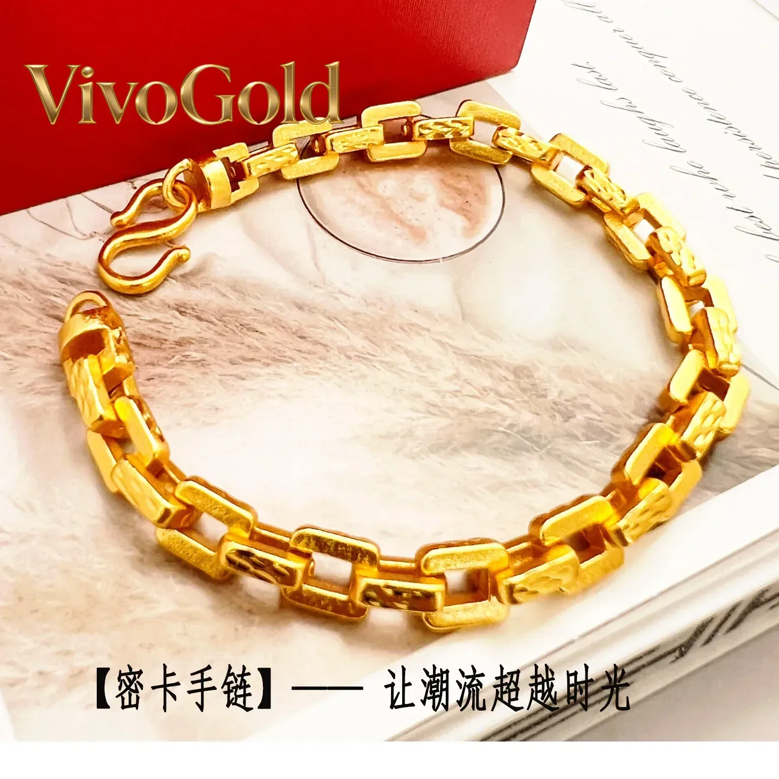 Men'S Accessories Luxury Brands - VivoGold Pulsera de oro real de