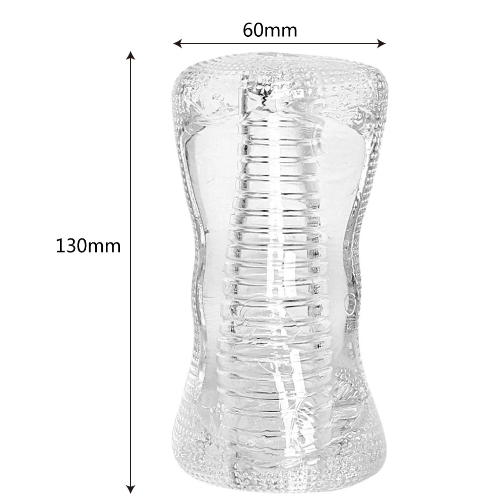 Men'S Vegan Accessories - Masturbador masculino de 13cm, gelatina transparente,