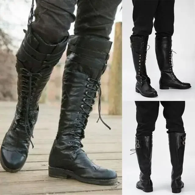 Medieval Men'S Accessories - Botas medievales Steampunk para Cosplay para