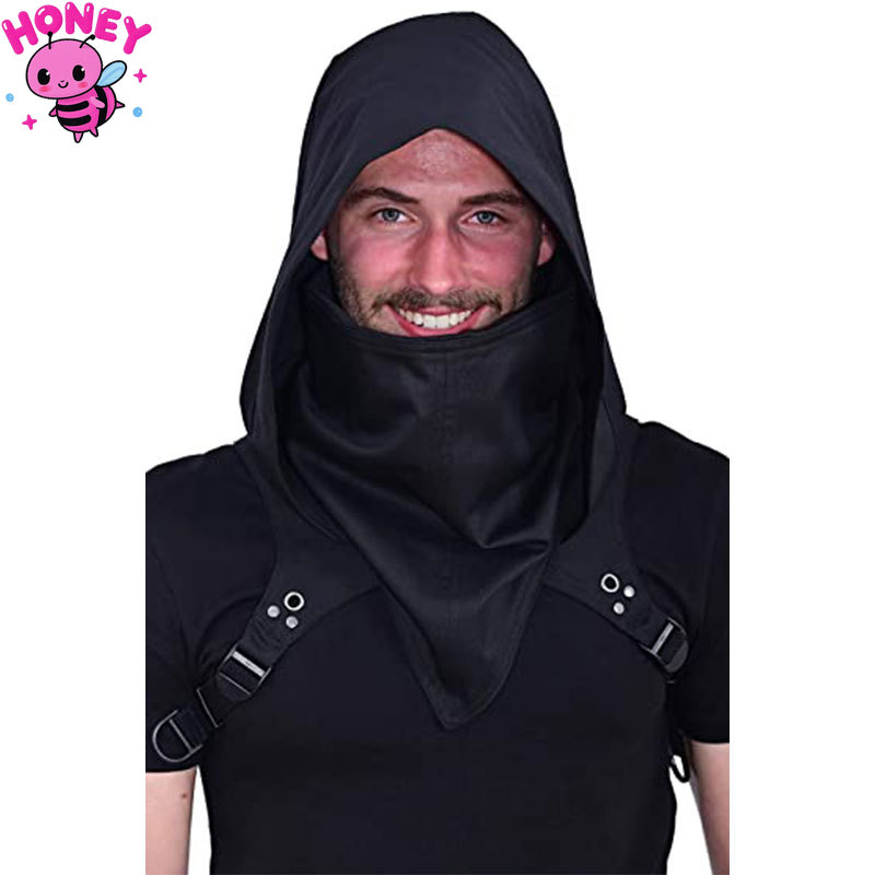 Medieval Men'S Accessories - Gorro Medieval Unisex con Máscara, Accesorios
