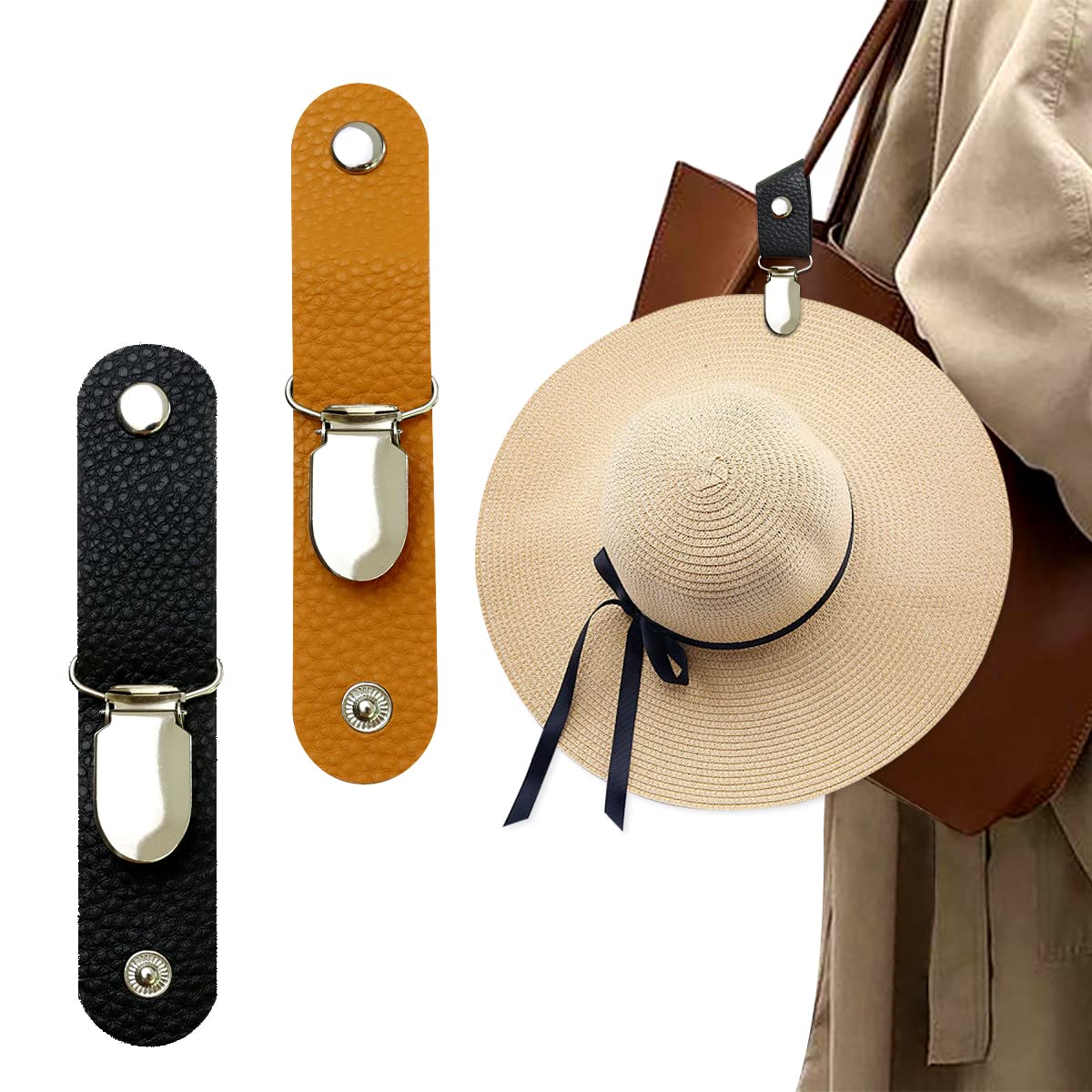 Men'S Accessories Holder - Clip para Sombrero de Cuero PU