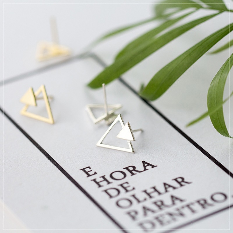 Pendientes de tuerca triangula - Men'S Accessories Drop Shipping reseña y precio