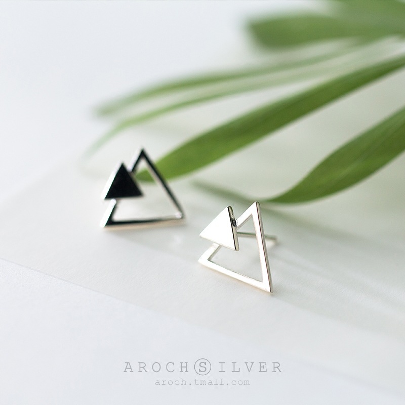 Pendientes de tuerca triangula - Men'S Accessories Drop Shipping reseña y precio
