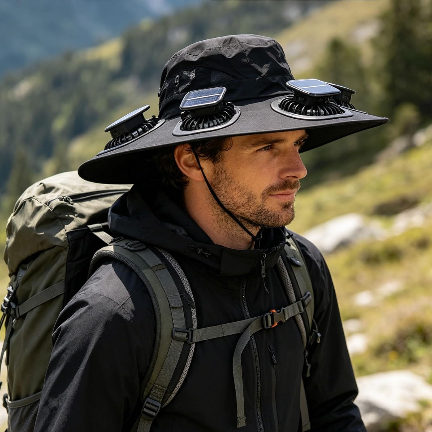 Sombrero con ventilador solar  - Men Accessories H&M reseña y precio