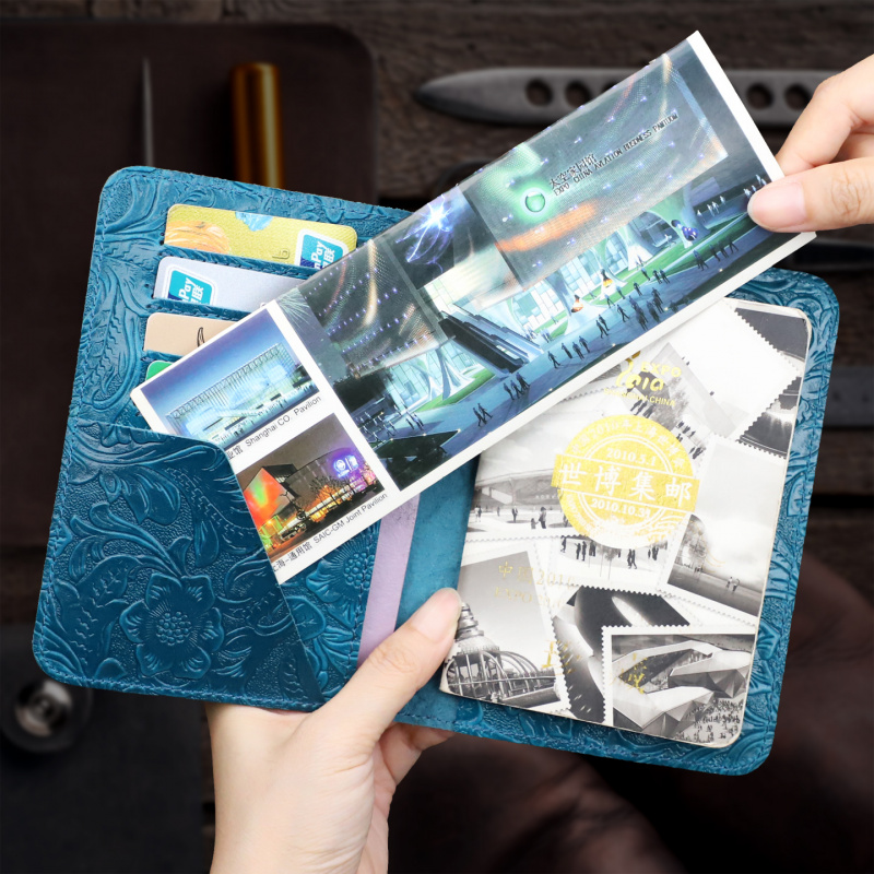 Porta pasaporte de cuero genui - Men'S Accessories Holder reseña y precio