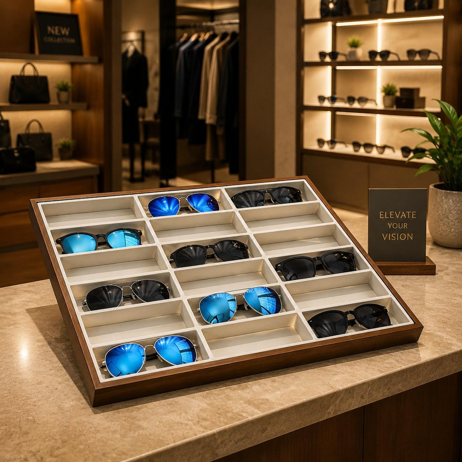 Bandeja expositora de gafas, c - Men Accessories In Store reseña y precio