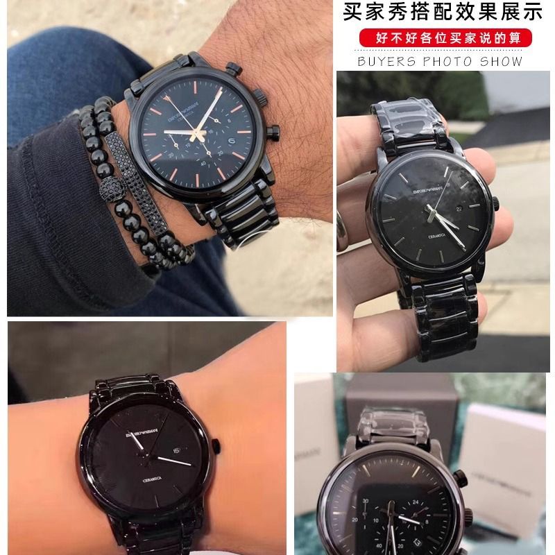 Correa de Cerámica Negra para  - Men'S Accessories Armani reseña y precio