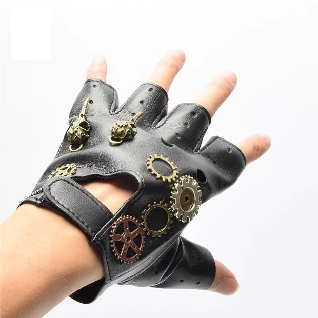 Guantes Steampunk de cuero PU  - Medieval Men'S Accessories reseña y precio