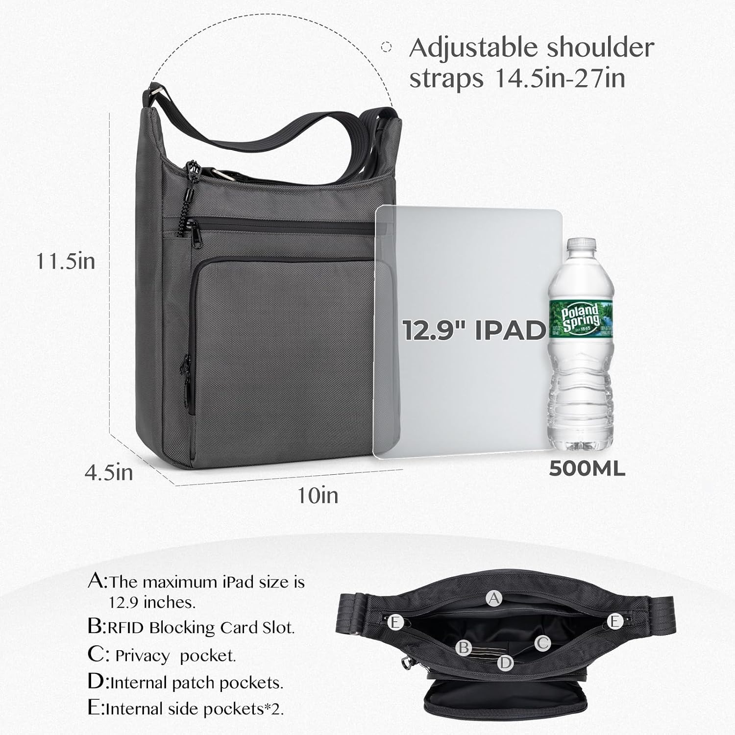 Mochila tipo bandolera antirro - Men'S Accessories Backpack reseña y precio