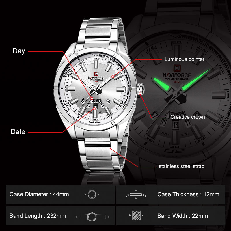 Relojes de marca NAVIFORCE par - Men'S Accessories Luxury Brands reseña y precio