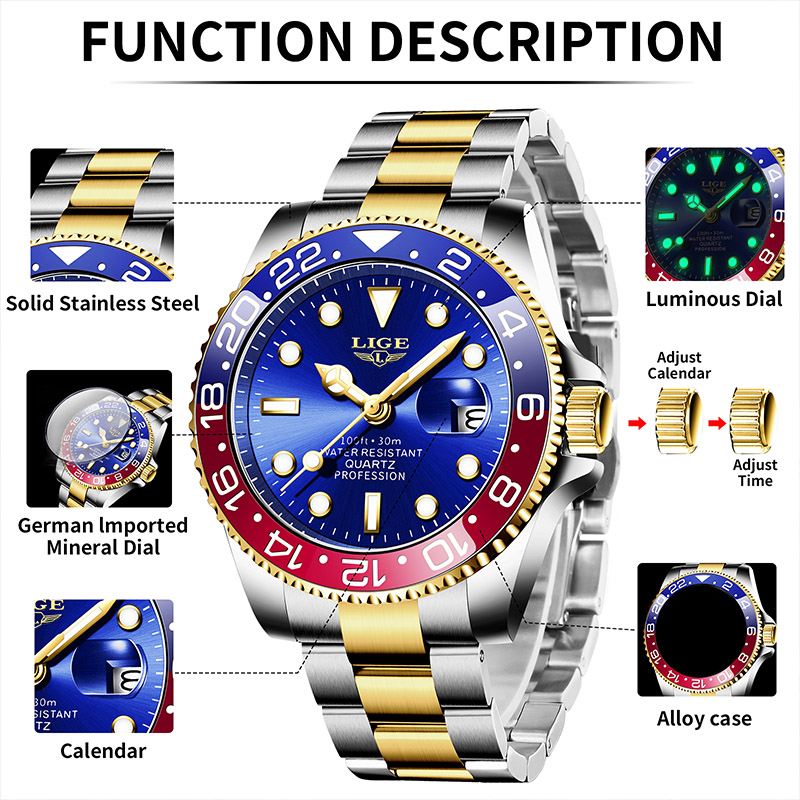 LIGE 2025 nuevo reloj para hom - Men'S Accessories Luxury Brands reseña y precio